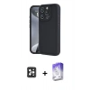 MARSİLYAN™- iPhone 16 Pro Max Kılıf Yankı Yansıma Özel Seri - Siyah Bilvis 5in1 3D Magic Cam Ekran Koruyucu + PVD Metal Kamera Lens - SH