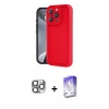 MARSİLYAN™- iPhone 16 Pro Max Kılıf Yankı Yansıma Özel Seri - Siyah Bilvis 5in1 3D Magic Cam Ekran Koruyucu + Pers Alüminyum Kamera Lens - GI