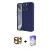 MARSİLYAN™- iPhone 16 Pro Max Kılıf Yankı Yansıma Özel Seri - Siyah Bilvis 5in1 3D Magic Cam Ekran Koruyucu + Çöl Titanyum Pers Alüminyum Kamera Lens
