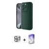 MARSİLYAN™- iPhone 16 Pro Max Kılıf Yankı Yansıma Özel Seri - Siyah Bilvis 5in1 3D Magic Cam Ekran Koruyucu + Pers Alüminyum Kamera Lens - GI