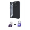 MARSİLYAN™- iPhone 16 Pro Max Kılıf Yankı Yansıma Özel Seri - Siyah Bilvis 5in1 5D Magic Hayalet Cam Ekran Koruyucu + Bilvis Titan Kamera Lens - SH