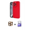 MARSİLYAN™- iPhone 16 Pro Max Kılıf Yankı Yansıma Özel Seri - Siyah Bilvis 5in1 5D Magic Hayalet Cam Ekran Koruyucu + Pers Alüminyum Kamera Lens - CLTM