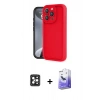MARSİLYAN™- iPhone 16 Pro Max Kılıf Yankı Yansıma Özel Seri - Siyah Bilvis 5in1 5D Magic Hayalet Cam Ekran Koruyucu + PVD Metal Kamera Lens - SH