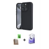 MARSİLYAN™- iPhone 16 Pro Max Kılıf Yankı Yansıma Özel Seri - Siyah Bilvis 5in1 5D Magic Hayalet Cam Ekran Koruyucu + Raze Metal Kamera Lens - CLTM