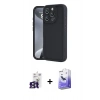MARSİLYAN™- iPhone 16 Pro Max Kılıf Yankı Yansıma Özel Seri - Siyah Bilvis 5in1 5D Magic Hayalet Cam Ekran Koruyucu + Bilvis Titan Kamera Lens - TMGI