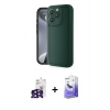 MARSİLYAN™- iPhone 16 Pro Max Kılıf Yankı Yansıma Özel Seri - Siyah Bilvis 5in1 5D Magic Hayalet Cam Ekran Koruyucu + Bilvis Titan Kamera Lens - SH