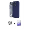 MARSİLYAN™- iPhone 16 Pro Max Kılıf Yankı Yansıma Özel Seri - Siyah Bilvis 5in1 5D Magic Hayalet Cam Ekran Koruyucu + Pers Alüminyum Kamera Lens - GS