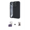 MARSİLYAN™- iPhone 16 Pro Max Kılıf Yankı Yansıma Özel Seri - Siyah Bilvis Hayalet Cam Ekran Koruyucu + Bilvis Titan Kamera Lens - GS