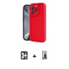 MARSİLYAN™- iPhone 16 Pro Max Kılıf Yankı Yansıma Özel Seri - Siyah Bilvis Hayalet Cam Ekran Koruyucu + PVD Metal Kamera Lens - GS