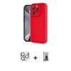 MARSİLYAN™- iPhone 16 Pro Max Kılıf Yankı Yansıma Özel Seri - Siyah Bilvis Hayalet Cam Ekran Koruyucu + Pers Alüminyum Kamera Lens - GS