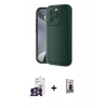 MARSİLYAN™- iPhone 16 Pro Max Kılıf Yankı Yansıma Özel Seri - Siyah Bilvis Hayalet Cam Ekran Koruyucu + Gümüş Bilvis Titan Kamera Lens