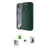 MARSİLYAN™- iPhone 16 Pro Max Kılıf Yankı Yansıma Özel Seri - Siyah Bilvis Hayalet Cam Ekran Koruyucu + Raze Metal Kamera Lens - NLGY