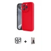 MARSİLYAN™- iPhone 16 Pro Max Kılıf Yankı Yansıma Özel Seri - Siyah Bilvis Hayalet Cam Ekran Koruyucu + Pers Alüminyum Kamera Lens - GI