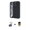 MARSİLYAN™- iPhone 16 Pro Max Kılıf Yankı Yansıma Özel Seri - Siyah Buffer Cam Ekran Koruyucu + Bilvis Titan Kamera Lens - TMGI