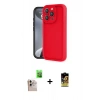 MARSİLYAN™- iPhone 16 Pro Max Kılıf Yankı Yansıma Özel Seri - Siyah Buffer Cam Ekran Koruyucu + Raze Metal Kamera Lens - NLGY