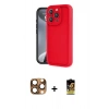 MARSİLYAN™- iPhone 16 Pro Max Kılıf Yankı Yansıma Özel Seri - Siyah Buffer Cam Ekran Koruyucu + Pers Alüminyum Kamera Lens - CLTM
