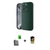 MARSİLYAN™- iPhone 16 Pro Max Kılıf Yankı Yansıma Özel Seri - Siyah Buffer Cam Ekran Koruyucu + Raze Metal Kamera Lens - SH