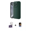 MARSİLYAN™- iPhone 16 Pro Max Kılıf Yankı Yansıma Özel Seri - Siyah Buffer Hayalet Cam Ekran Koruyucu + Bilvis Titan Kamera Lens - GS