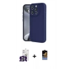 MARSİLYAN™- iPhone 16 Pro Max Kılıf Yankı Yansıma Özel Seri - Siyah Buffer Hayalet Cam Ekran Koruyucu + Bilvis Titan Kamera Lens - GS