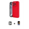 MARSİLYAN™- iPhone 16 Pro Max Kılıf Yankı Yansıma Özel Seri - Siyah Buffer Hayalet Cam Ekran Koruyucu + PVD Metal Kamera Lens - GS