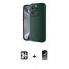 MARSİLYAN™- iPhone 16 Pro Max Kılıf Yankı Yansıma Özel Seri - Siyah Buffer Hayalet Cam Ekran Koruyucu + PVD Metal Kamera Lens - GS