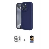 MARSİLYAN™- iPhone 16 Pro Max Kılıf Yankı Yansıma Özel Seri - Siyah Buffer Hayalet Cam Ekran Koruyucu + Pers Alüminyum Kamera Lens - GS