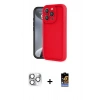 MARSİLYAN™- iPhone 16 Pro Max Kılıf Yankı Yansıma Özel Seri - Siyah Buffer Hayalet Cam Ekran Koruyucu + Pers Alüminyum Kamera Lens - GS