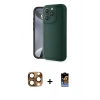 MARSİLYAN™- iPhone 16 Pro Max Kılıf Yankı Yansıma Özel Seri - Siyah Buffer Hayalet Cam Ekran Koruyucu + Pers Alüminyum Kamera Lens - CLTM