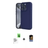 MARSİLYAN™- iPhone 16 Pro Max Kılıf Yankı Yansıma Özel Seri - Siyah Buffer Hayalet Cam Ekran Koruyucu + Raze Metal Kamera Lens - BZ