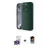 MARSİLYAN™- iPhone 16 Pro Max Kılıf Yankı Yansıma Özel Seri - Siyah Buffer Hayalet Cam Ekran Koruyucu + Bilvis Titan Kamera Lens - SH