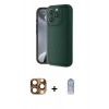 MARSİLYAN™- iPhone 16 Pro Max Kılıf Yankı Yansıma Özel Seri - Siyah Joko Magic 5D Cam + Pers Alüminyum Kamera Lens - CLTM