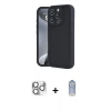 MARSİLYAN™- iPhone 16 Pro Max Kılıf Yankı Yansıma Özel Seri - Siyah Joko Magic 5D Cam + Pers Alüminyum Kamera Lens - GS