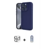 MARSİLYAN™- iPhone 16 Pro Max Kılıf Yankı Yansıma Özel Seri - Siyah Joko Magic 5D Cam + Pers Alüminyum Kamera Lens - GS