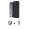 MARSİLYAN™- iPhone 16 Pro Max Kılıf Yankı Yansıma Özel Seri - Siyah Joko Magic 5D Cam + Pers Alüminyum Kamera Lens - GI