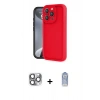 MARSİLYAN™- iPhone 16 Pro Max Kılıf Yankı Yansıma Özel Seri - Siyah Joko Magic 5D Cam + Pers Alüminyum Kamera Lens - GI