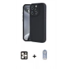 MARSİLYAN™- iPhone 16 Pro Max Kılıf Yankı Yansıma Özel Seri - Siyah Joko Magic 5D Cam + PVD Metal Kamera Lens - GD