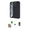 MARSİLYAN™- iPhone 16 Pro Max Kılıf Yankı Yansıma Özel Seri - Siyah Joko Magic 5D Hayalet Cam + Çöl Titanyum Raze Metal Kamera Lens