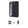 MARSİLYAN™- iPhone 16 Pro Max Kılıf Yankı Yansıma Özel Seri - Siyah Joko Magic 5D Hayalet Cam + PVD Metal Kamera Lens - GD