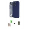 MARSİLYAN™- iPhone 16 Pro Max Kılıf Yankı Yansıma Özel Seri - Siyah Joko Magic 5D Hayalet Cam + Natural Grey Raze Metal Kamera Lens