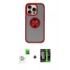 MARSİLYAN™- iPhone 16 Pro Max Kılıf Yörünge Çizgi - Şeffaf 360 Full Body Arka Koruyucu + Raze Metal Kamera Lens - BZ