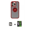 MARSİLYAN™- iPhone 16 Pro Max Kılıf Yörünge Çizgi - Şeffaf 360 Full Body Arka Koruyucu + PVD Metal Kamera Lens - GD