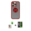 MARSİLYAN™- iPhone 16 Pro Max Kılıf Yörünge Çizgi - Şeffaf 360 Full Body Arka Koruyucu + Raze Metal Kamera Lens - NLGY