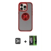 MARSİLYAN™- iPhone 16 Pro Max Kılıf Yörünge Çizgi - Şeffaf 360 Full Body Arka Koruyucu + PVD Metal Kamera Lens - SH