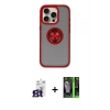 MARSİLYAN™- iPhone 16 Pro Max Kılıf Yörünge Çizgi - Şeffaf 360 Full Body Arka Koruyucu + Bilvis Titan Kamera Lens - TMGI