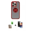MARSİLYAN™- iPhone 16 Pro Max Kılıf Yörünge Çizgi - Siyah 3D Antistatik Mat Seramik Nano Ekran Koruyucu + Raze Metal Kamera Lens - CLTM