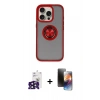 MARSİLYAN™- iPhone 16 Pro Max Kılıf Yörünge Çizgi - Siyah 3D Antistatik Mat Seramik Nano Ekran Koruyucu + Bilvis Titan Kamera Lens - SH