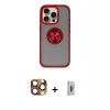 MARSİLYAN™- iPhone 16 Pro Max Kılıf Yörünge Çizgi - Siyah Bilvis 3D Cam Ekran Koruyucu + Pers Alüminyum Kamera Lens - CLTM