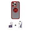 MARSİLYAN™- iPhone 16 Pro Max Kılıf Yörünge Çizgi - Siyah Bilvis 3X AR Hayalet Cam Ekran Koruyucu + Bilvis Titan Kamera Lens - GS