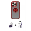 MARSİLYAN™- iPhone 16 Pro Max Kılıf Yörünge Çizgi - Siyah Bilvis 3X AR Hayalet Cam Ekran Koruyucu + Bilvis Titan Kamera Lens - TMGI