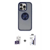 MARSİLYAN™- iPhone 16 Pro Max Kılıf Yörünge Çizgi - Siyah Bilvis 3X AR Hayalet Cam Ekran Koruyucu + Bilvis Titan Kamera Lens - TMGI